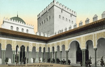 Spanish Pavilion, Brussels Exhibition, 1910 by European Photographer